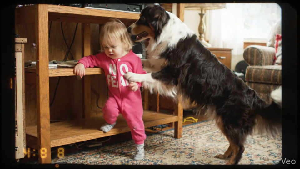 AI Video Experiment Dog Saves Child